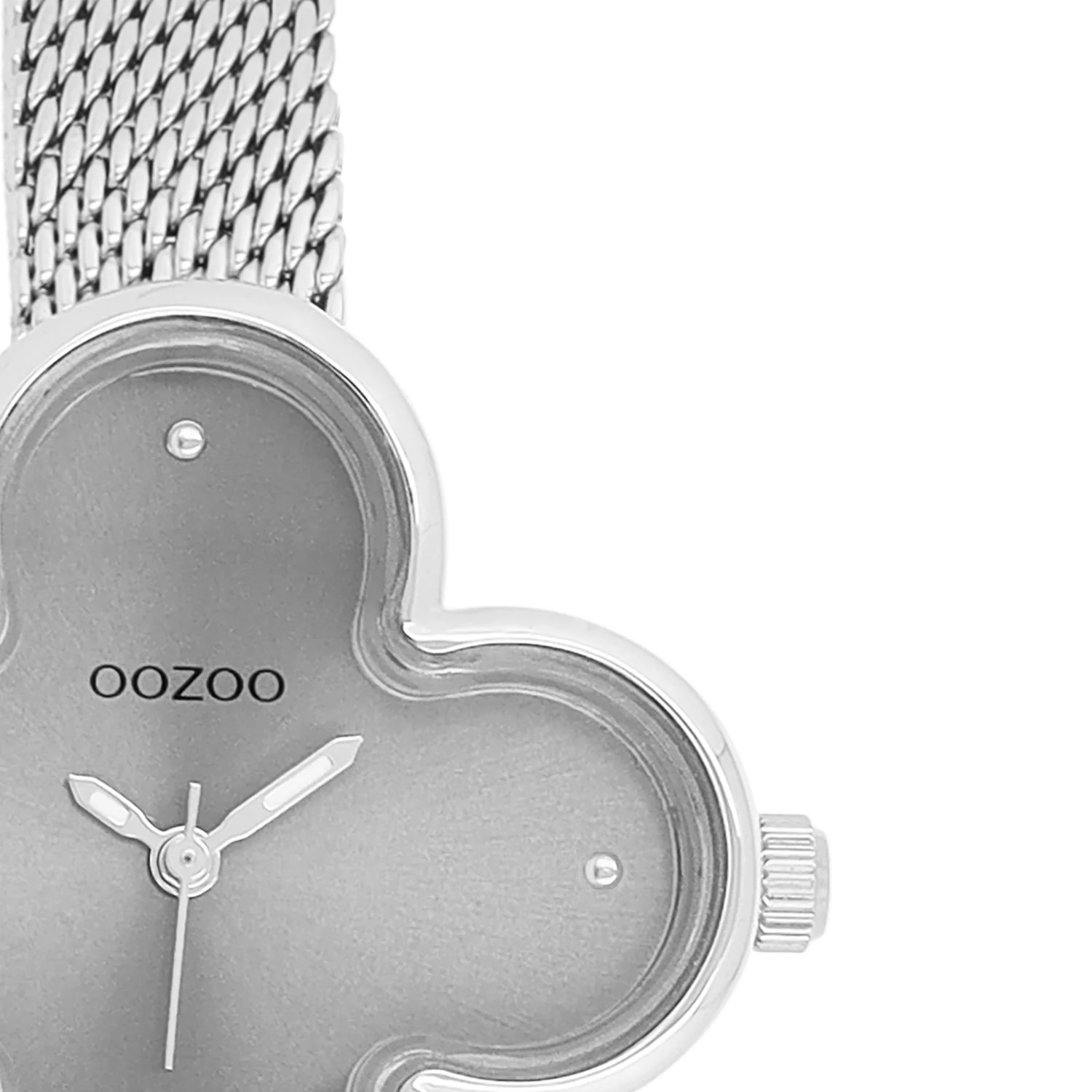 OOZOO Timepieces Silver and Grey Clover Women's Watch C11526 - Image 3
