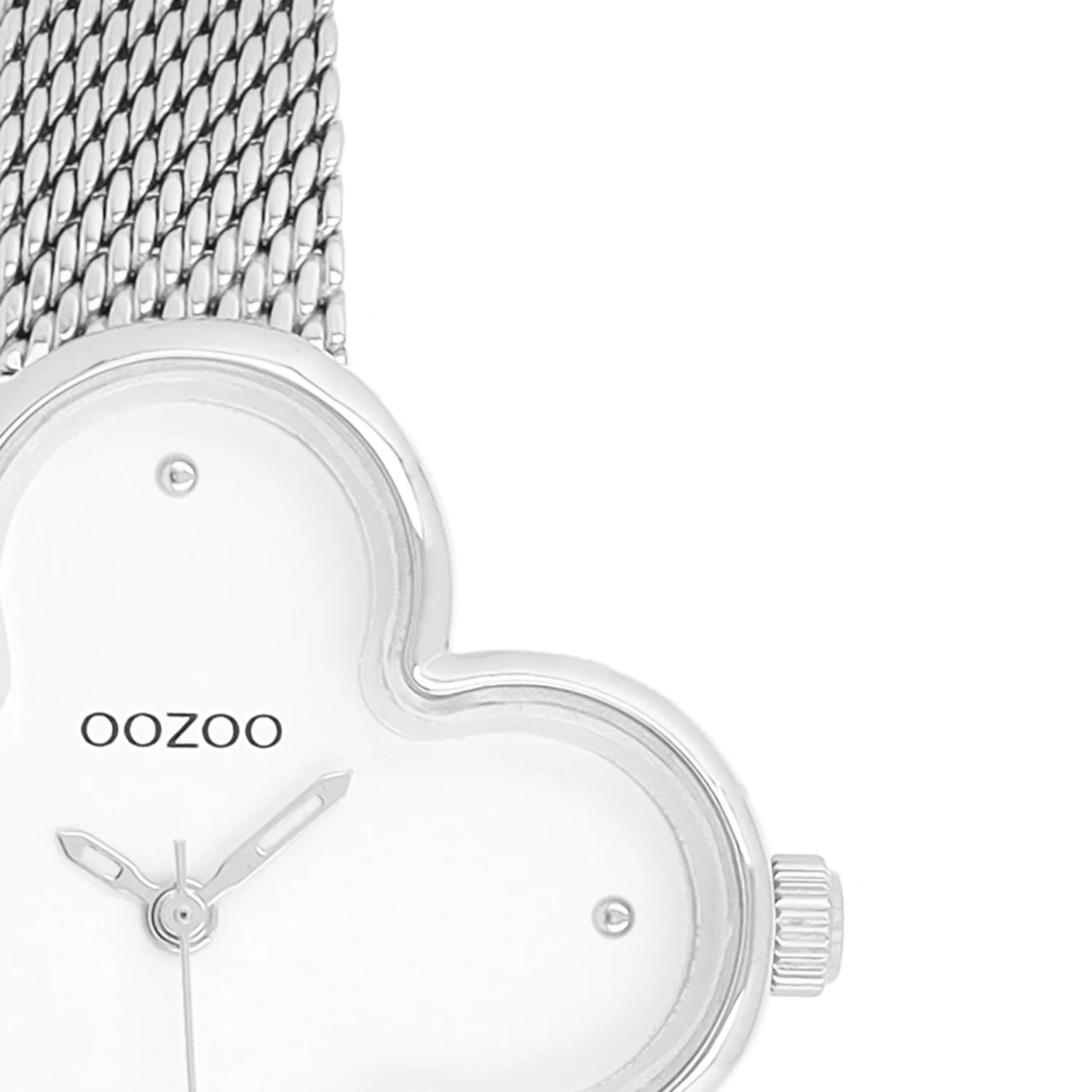 OOZOO Timepieces Silver and White Clover Women's Watch C11525 - Image 3
