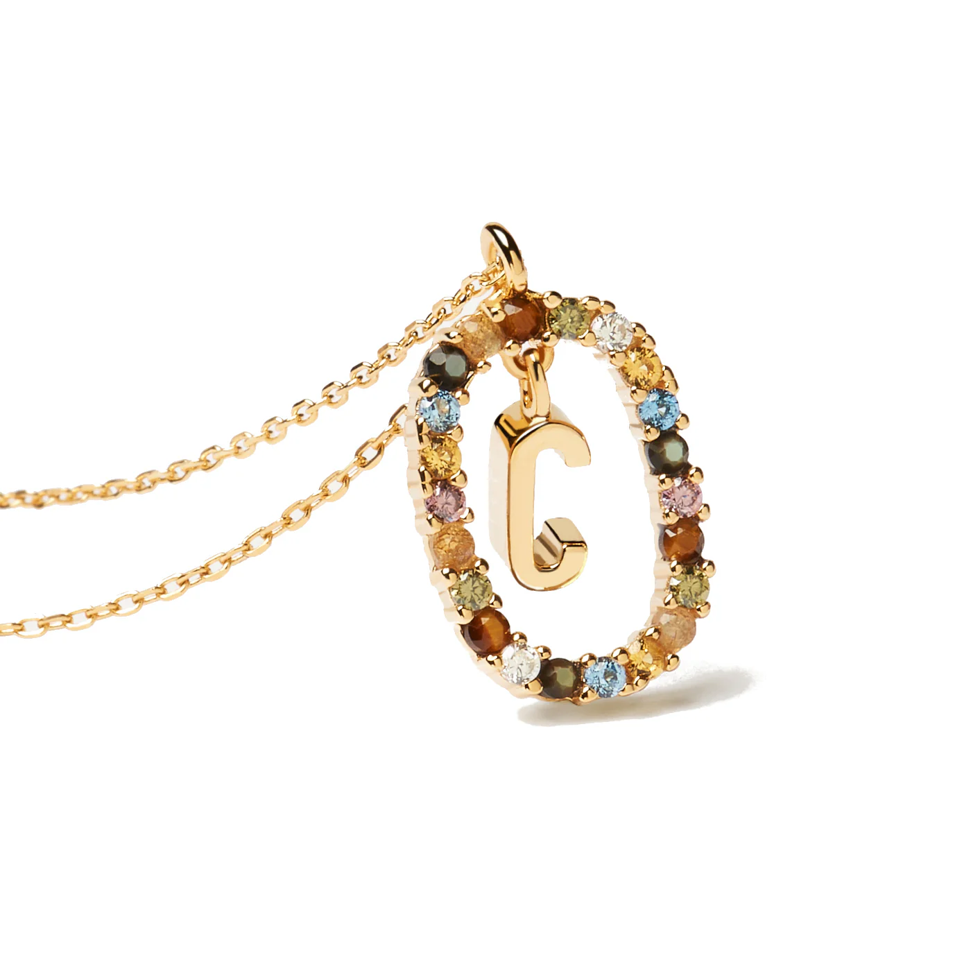 P D Paola 925 Sterling Silver Gold-coloured Letter V Necklace CO01-281-U - Image 7