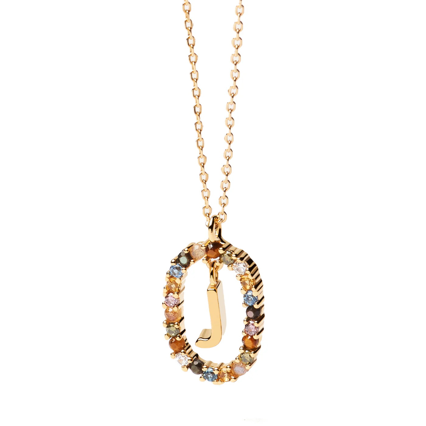 P D Paola 925 Sterling Silver Gold-coloured Letter V Necklace CO01-281-U - Image 8