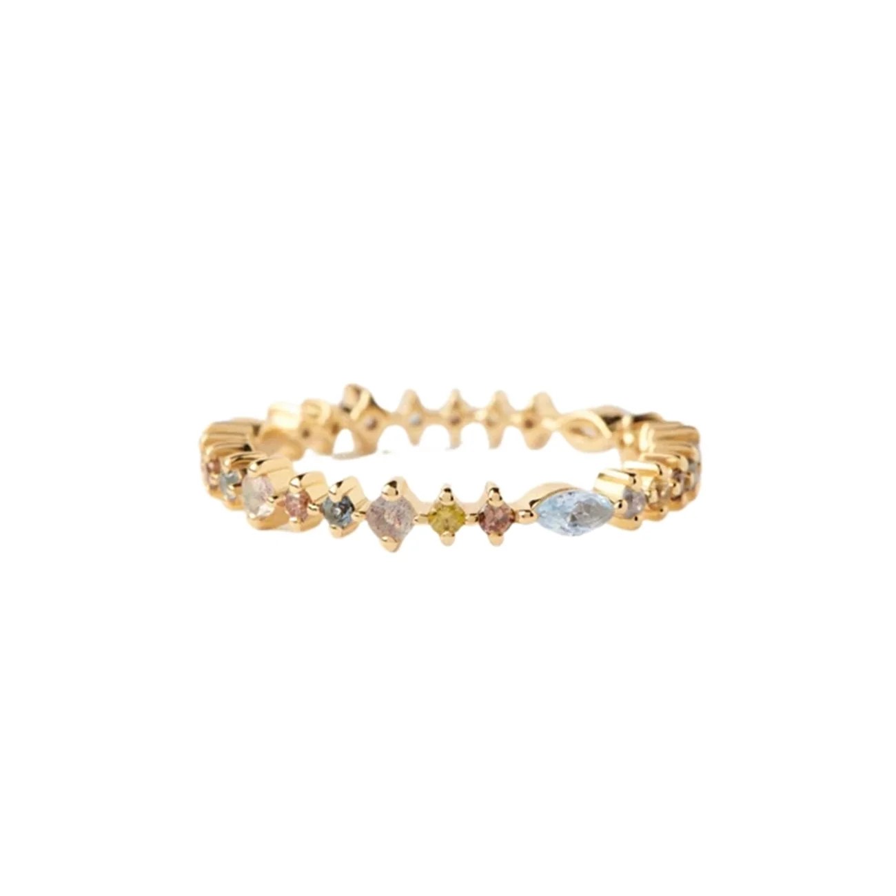 P D Paola Color 925 Sterling Silver Ring with Gold Plating AN01-C80-14 - Image 3