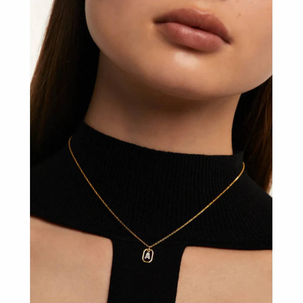 P D Paola Mini Letters 18 karat gold plated Necklace CO01-512-U - Image 3