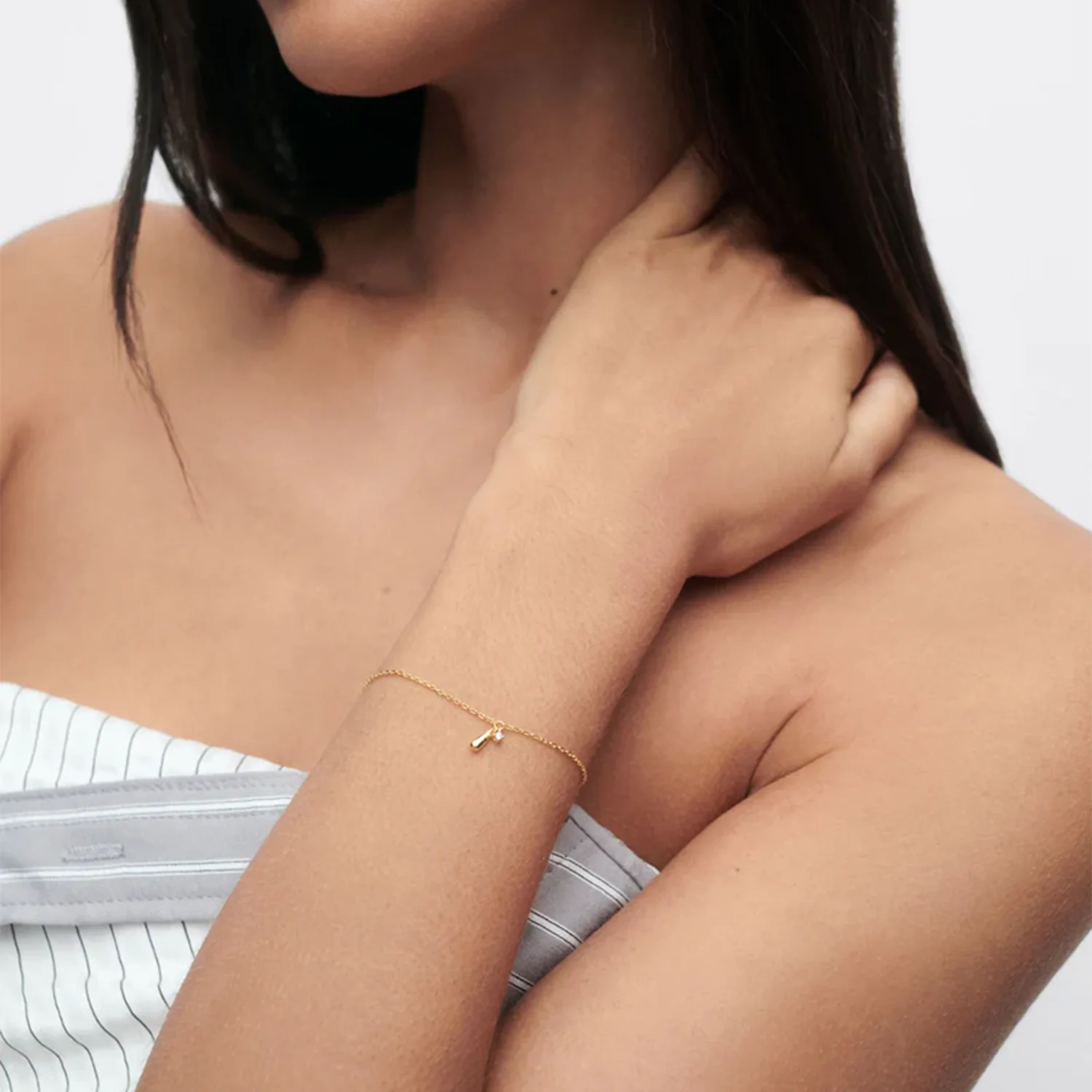 P D Paola New Essentials 925 Sterling Silver Bracelet with Gold Plating PU01-846-U - Image 2