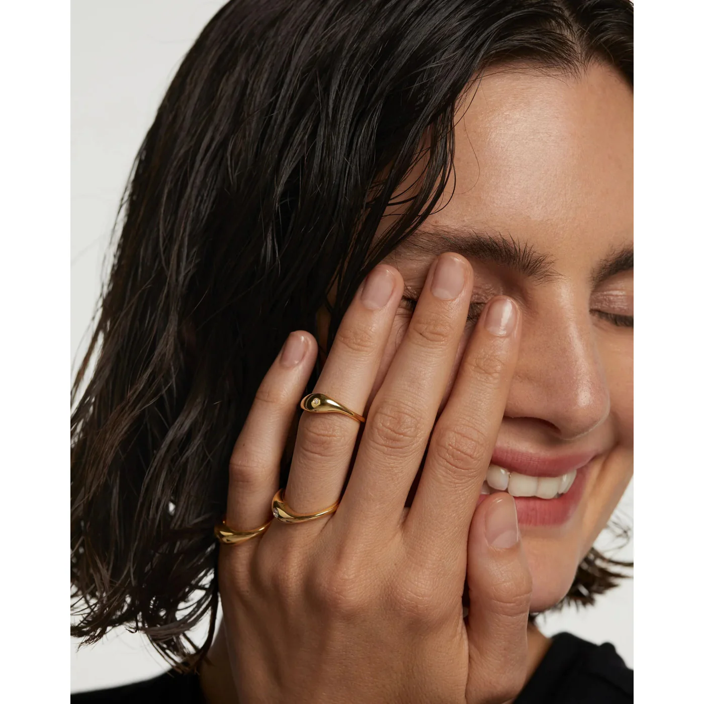 P D Paola The New Essentials 925 Sterling Silver Ring AN01-994-10with18K Gold Plating - Image 2