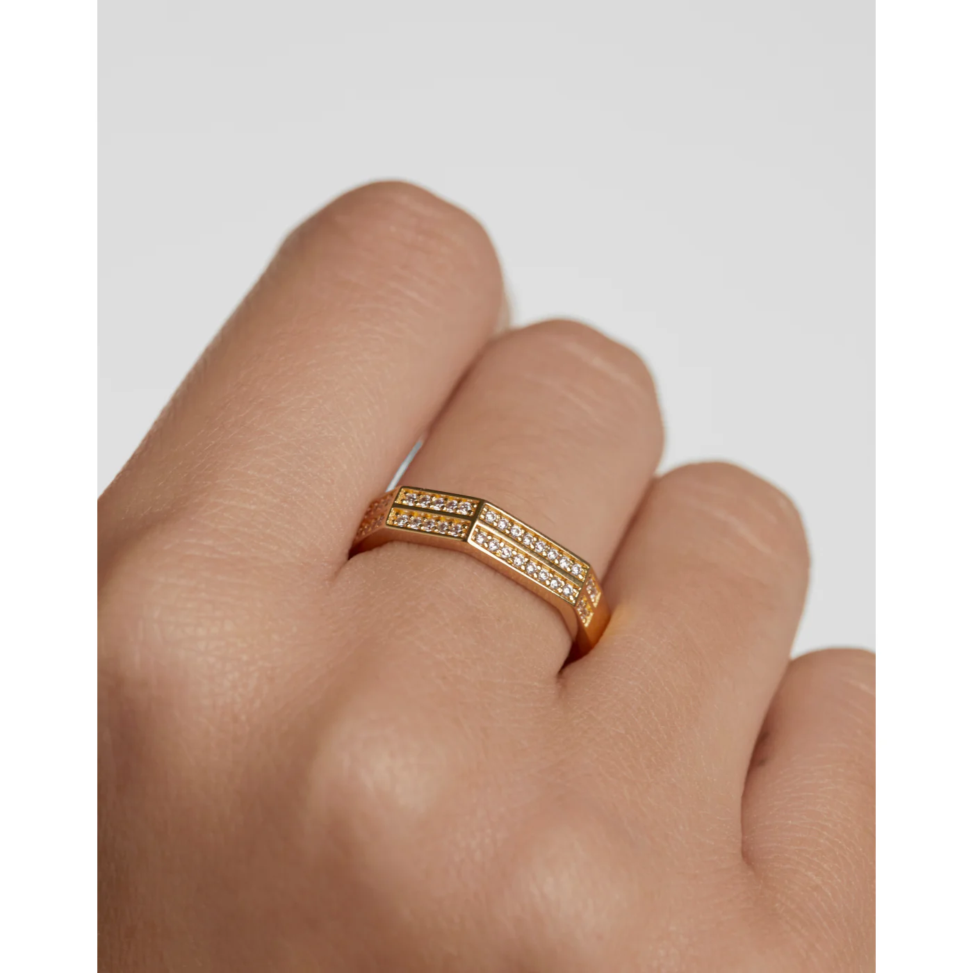 P D Paola The New Essentials 925 Sterling Silver Ring AN01-A06-16with18 Carat Gold Plating - Image 2