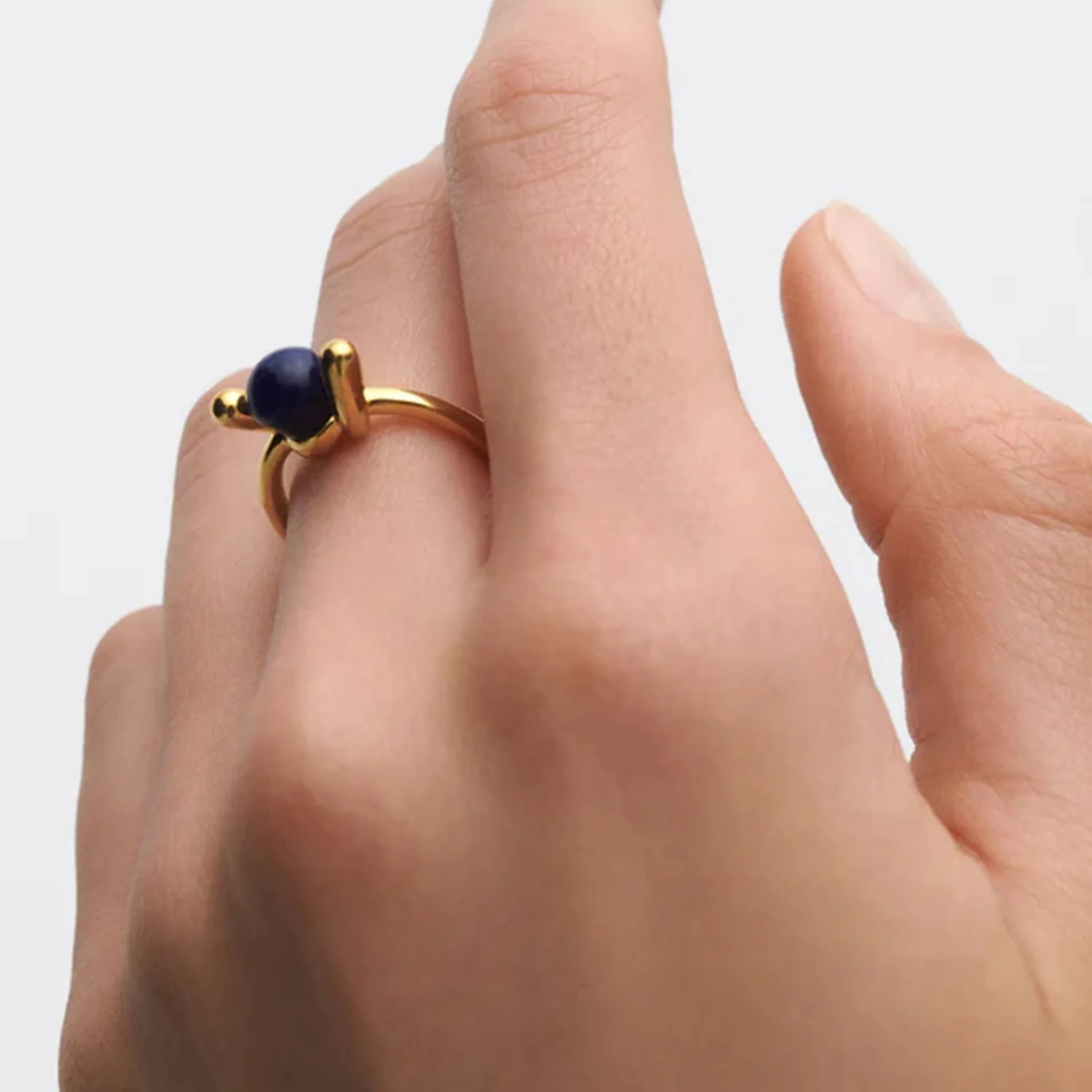 P D Paola Twist 925 Sterling Silver Ring with Gold Plating AN01-D21-12 - Image 2