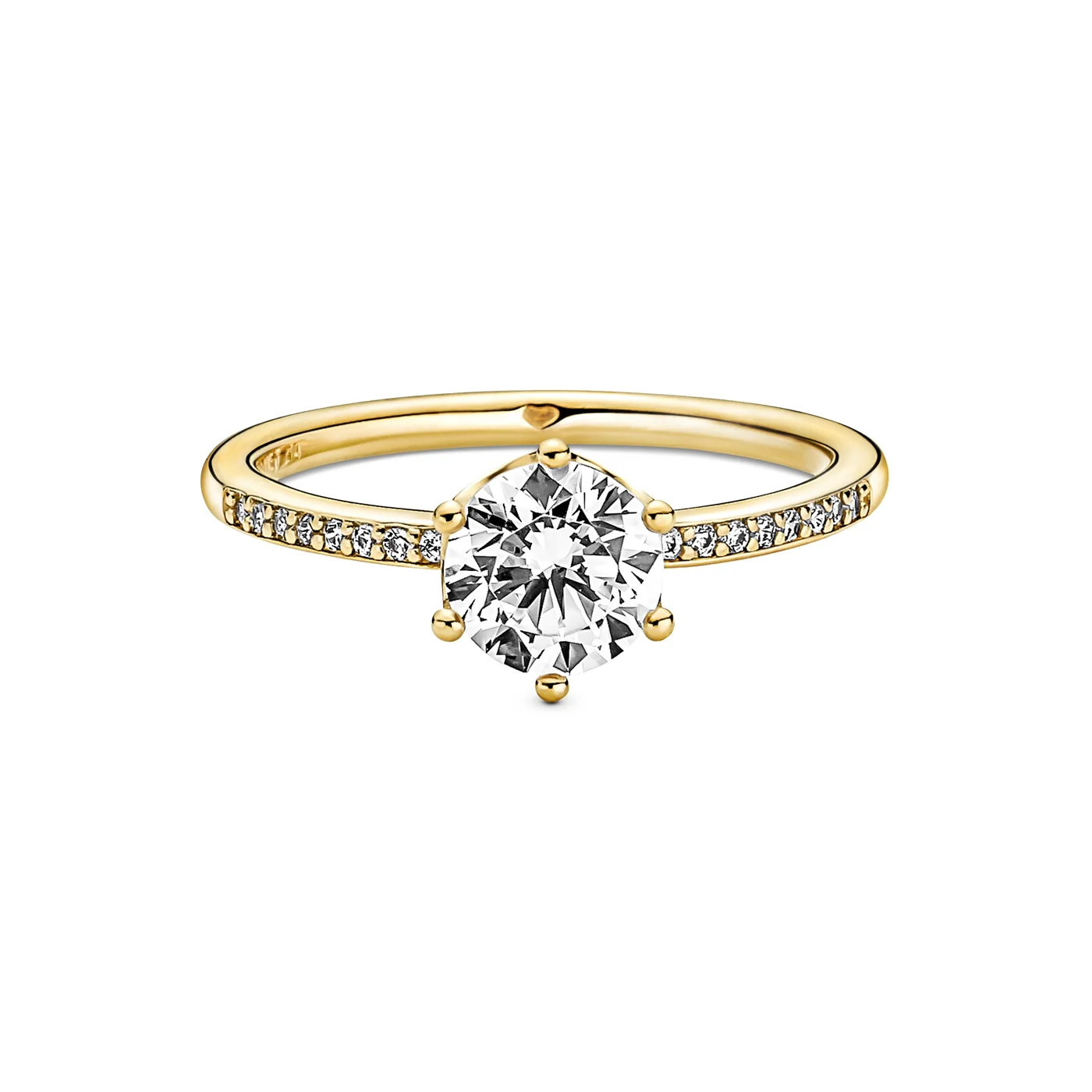 Pandora Clear Sparkling Crown Solitaire Ring 168289C01-52 - Image 2