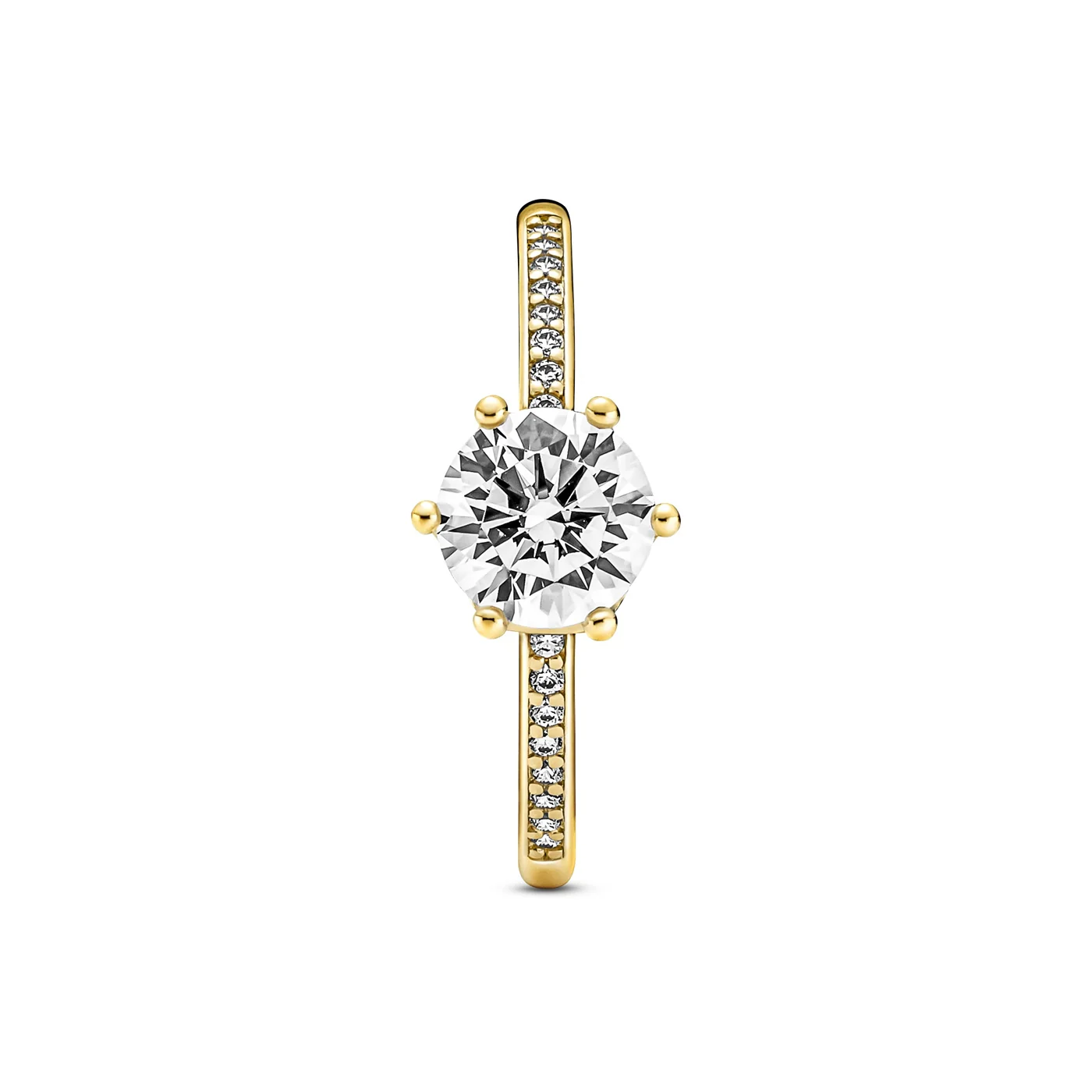 Pandora Clear Sparkling Crown Solitaire Ring 168289C01-52 - Image 3