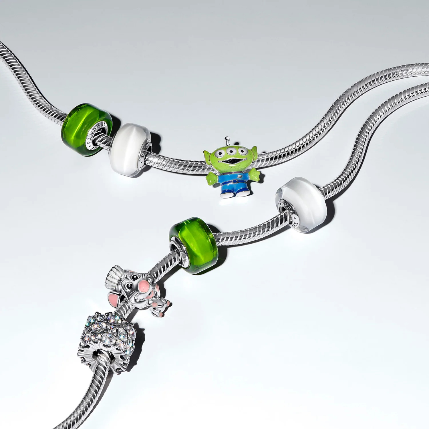 Pandora Collabs 925 Sterling Silver Disney Pixar Alien Charm 794024C01 - Image 2
