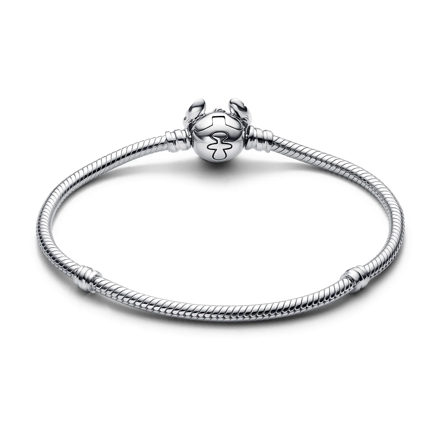 Pandora Collabs 925 Sterling Silver Disney Stitch Snake Chain Bracelet 593738C01-17 - Image 3