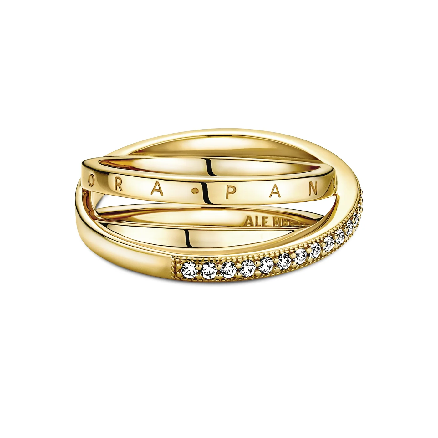 Pandora Crossover Pavé Triple strap Ring 169057C01-52 - Image 3