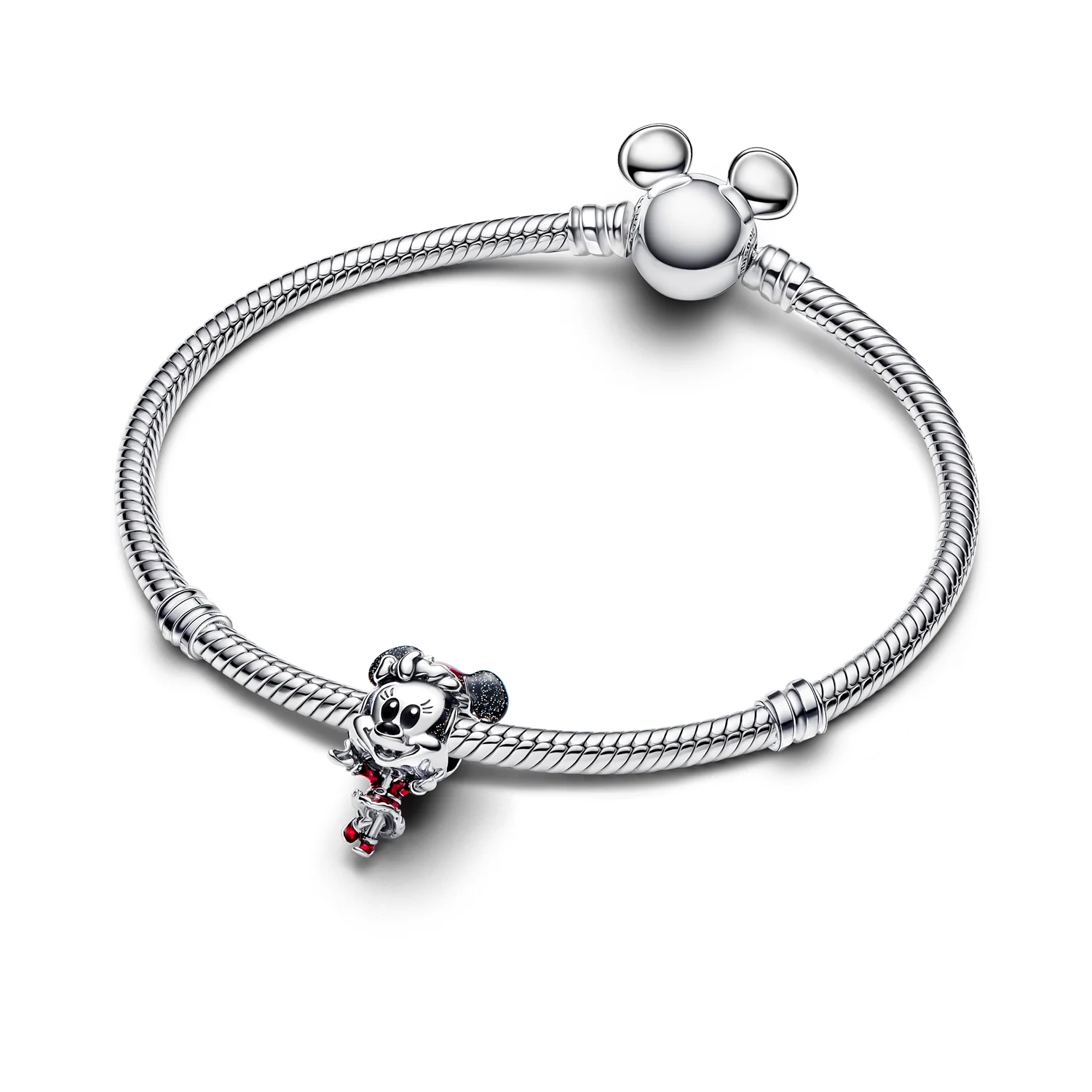 Pandora Disney 925 Sterling Silver Minnie Mouse Holiday Charm 794218C01 - Image 4