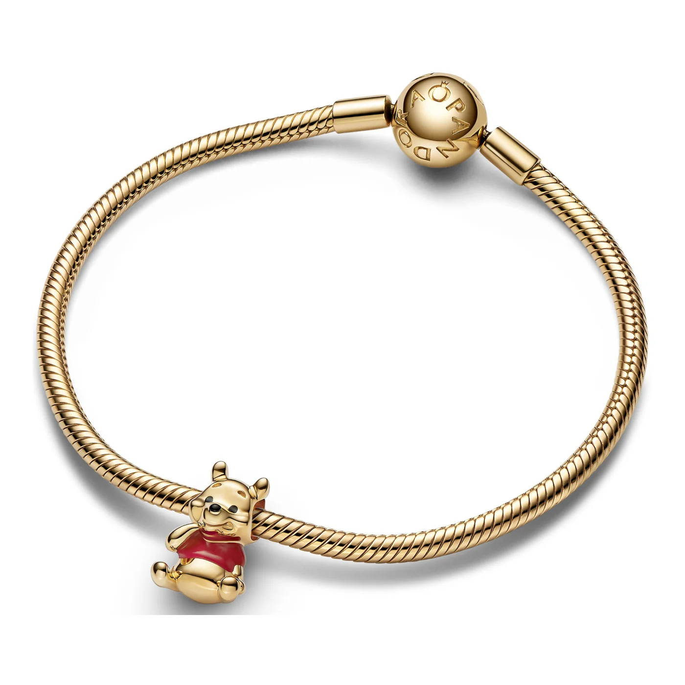 Pandora Disney 925 Sterling Silver Winnie The Pooh Bear Charm 762212C01with14K Gold Plating - Image 4