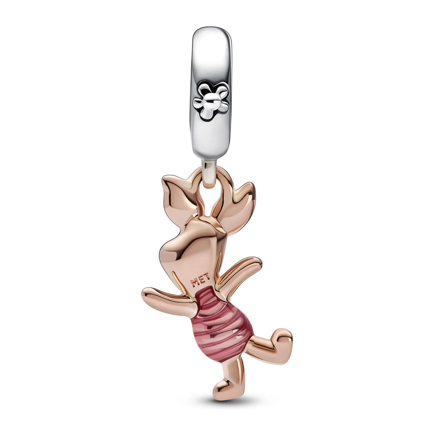 Pandora Disney 925 Sterling Silver Winnie The Pooh Piglet Charm 782208C01with14K RoseGold Plating - Image 5