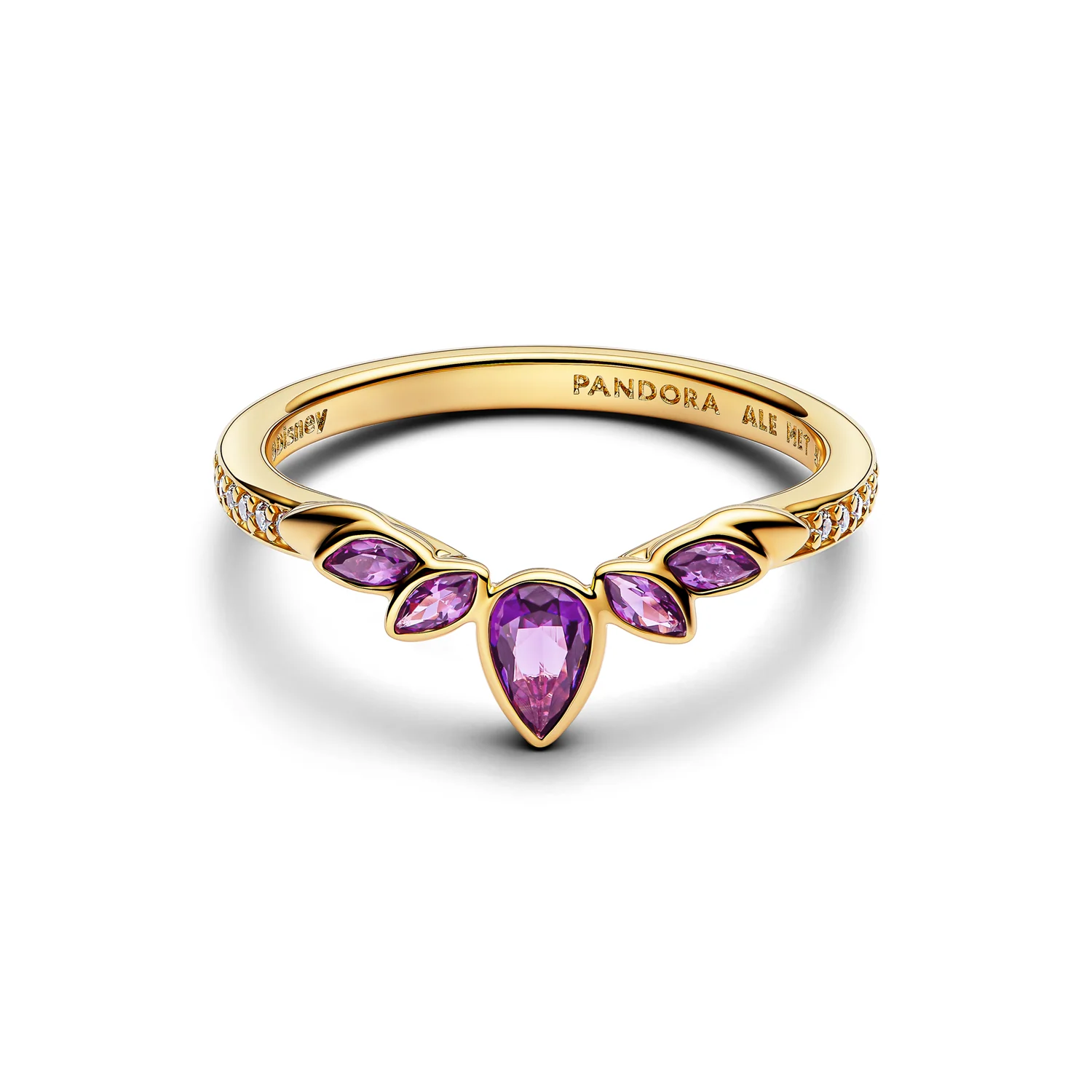 Pandora Disney Gold Plated Frozen Queen Anna Tiara Ring 164135C01-54 - Image 3