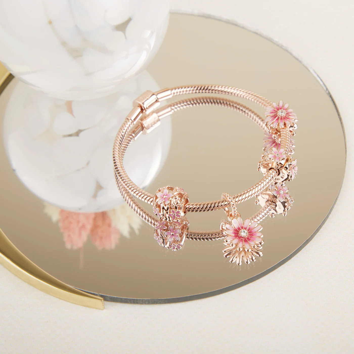 Pandora Garden Rosegold coloured Daisy Charm 788809C01 - Image 2