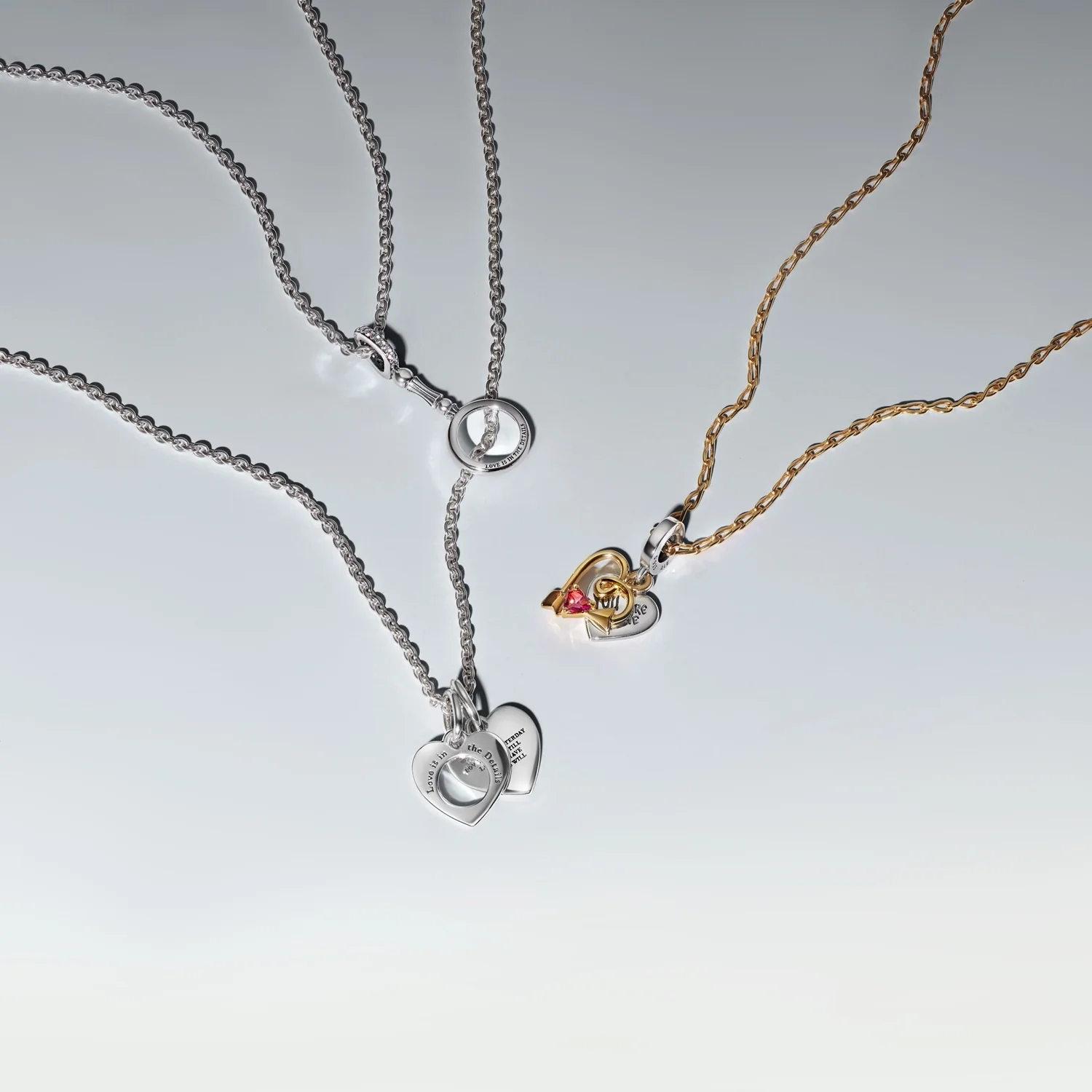 Pandora Love Gold coloured Engravable heart Charm 763622C01 - Image 3