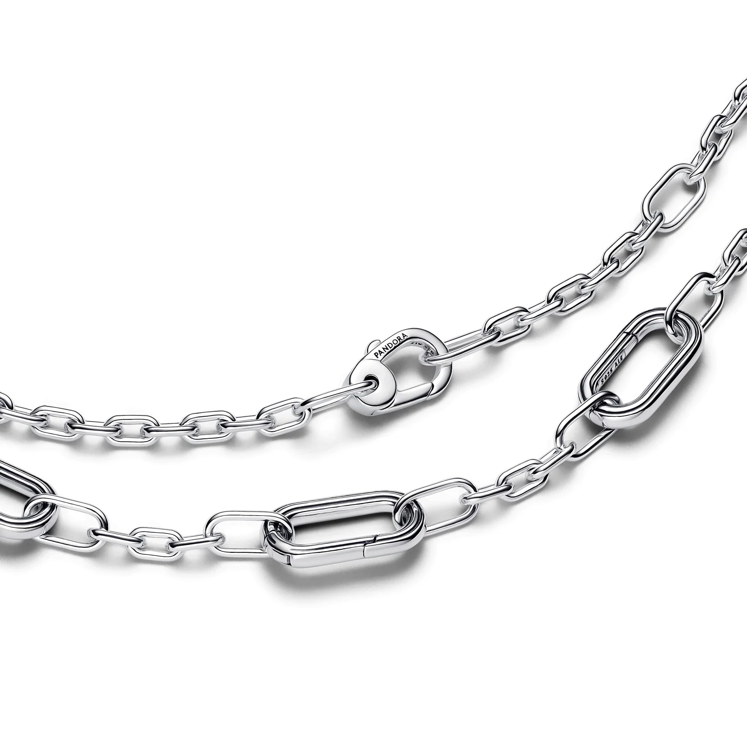 Pandora ME 925 Sterling Silver Five Links Chain Necklace 393861C00-45 - Image 2