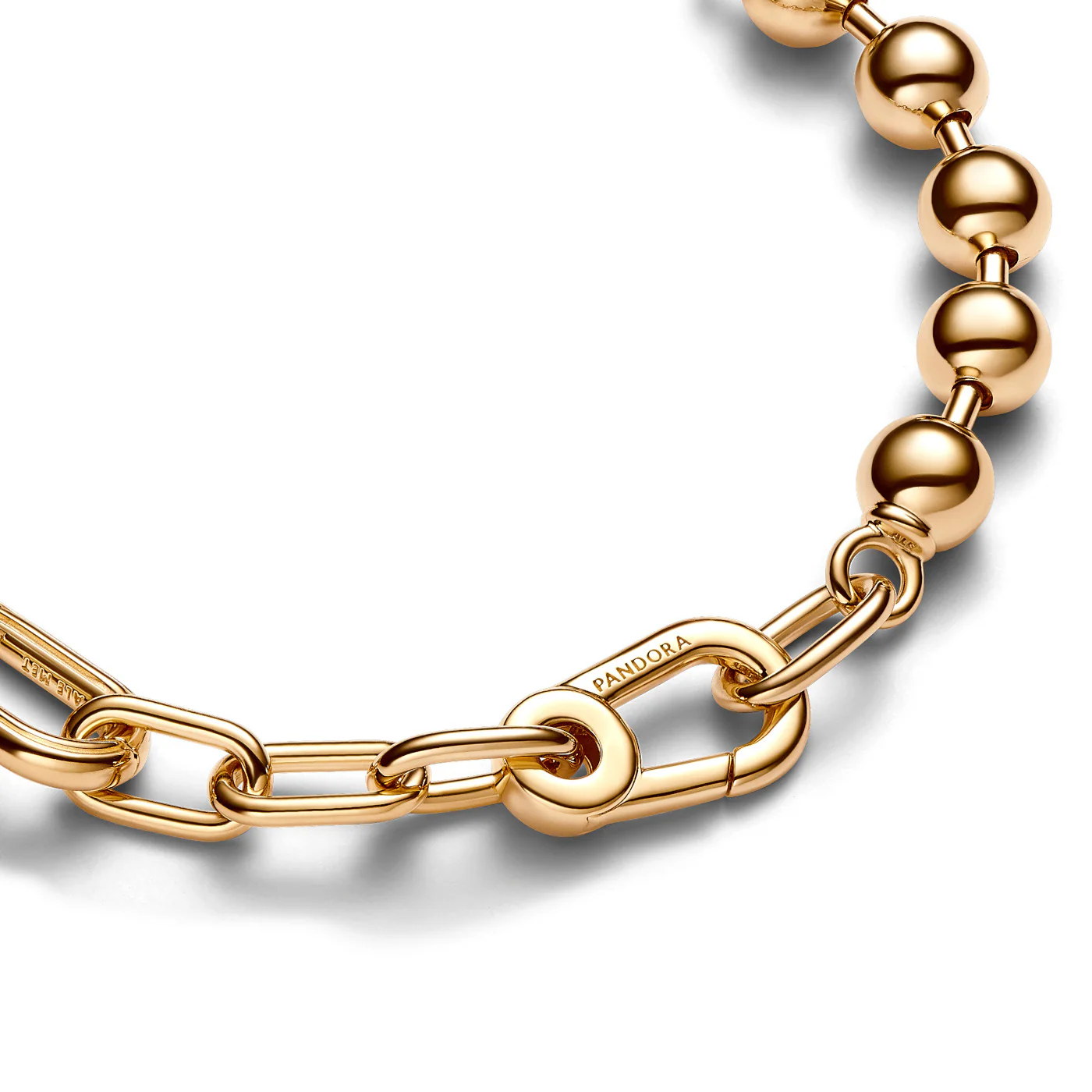 Pandora Me Bead & Link Chain Bracelet 562793C00-4with14 Carat Gold Plating - Image 2