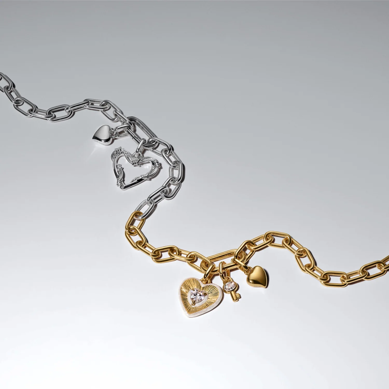 Pandora ME Gold Plated Key Mini Hanging Charm 764339C01 - Image 3