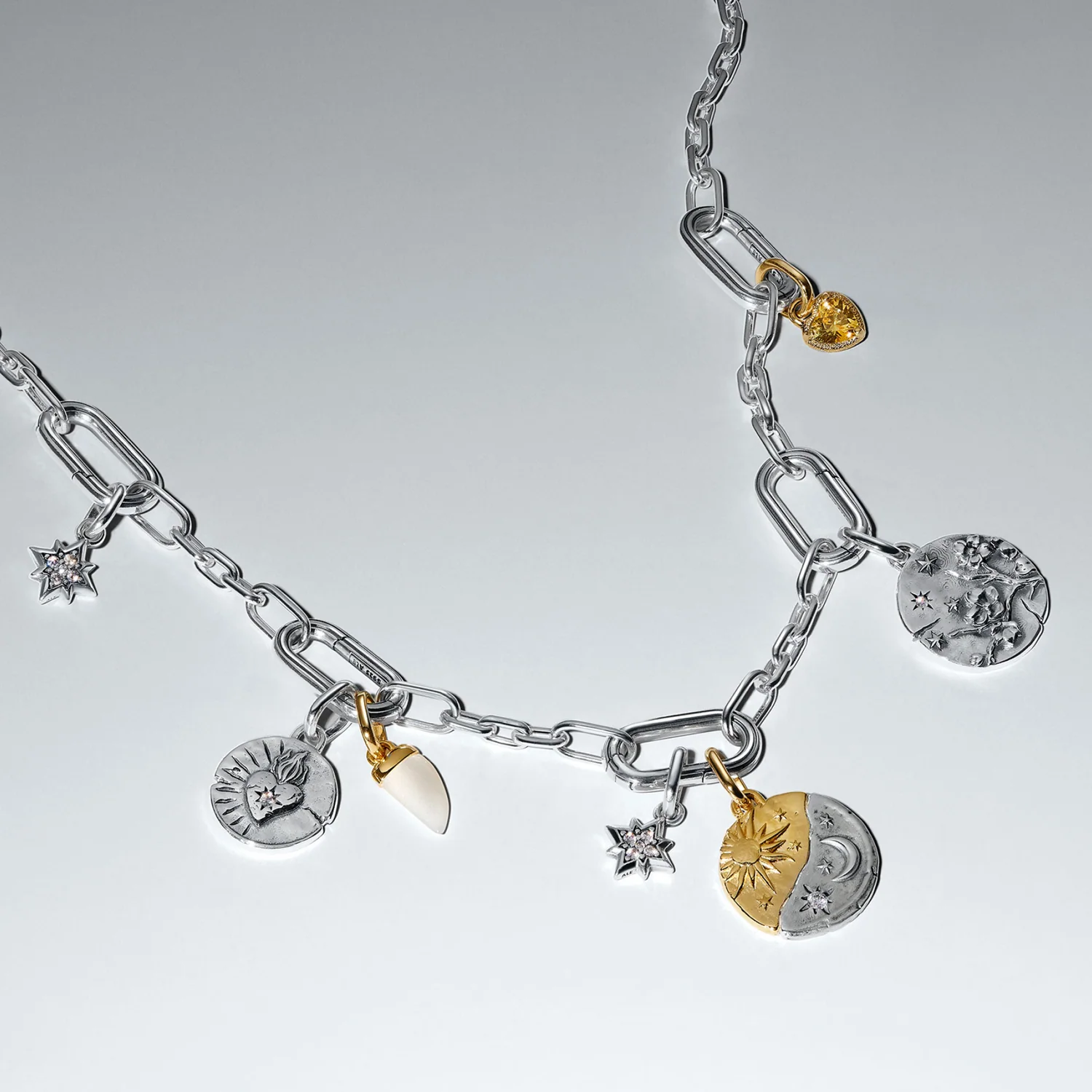 Pandora ME Gold Plated Sun and Moon Charm 763977C01 - Image 3