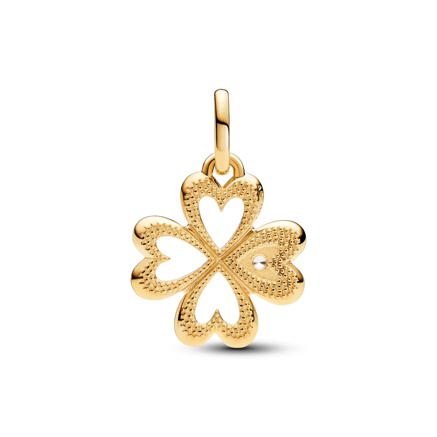 Pandora Me Heart Four-leaf Clover Charm 763034C01with14 Carat Gold Plating - Image 3