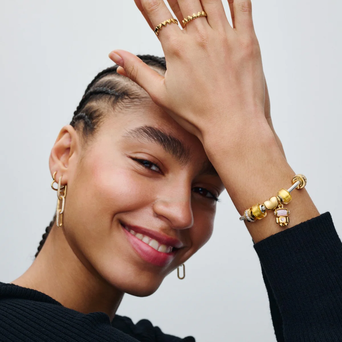 Pandora Moments 14 Karat Gold Plated Earrings 268307C00 - Image 5