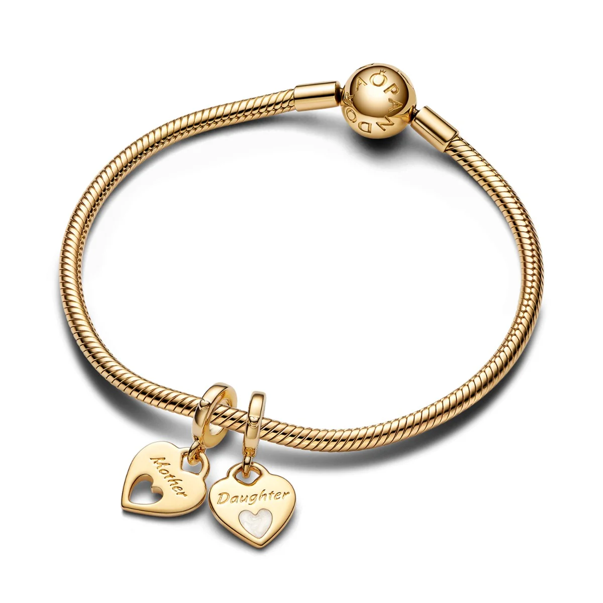 Pandora Moments 14 Karat Gold Plated Mother & Daughter Charms 769187C01 - Image 2