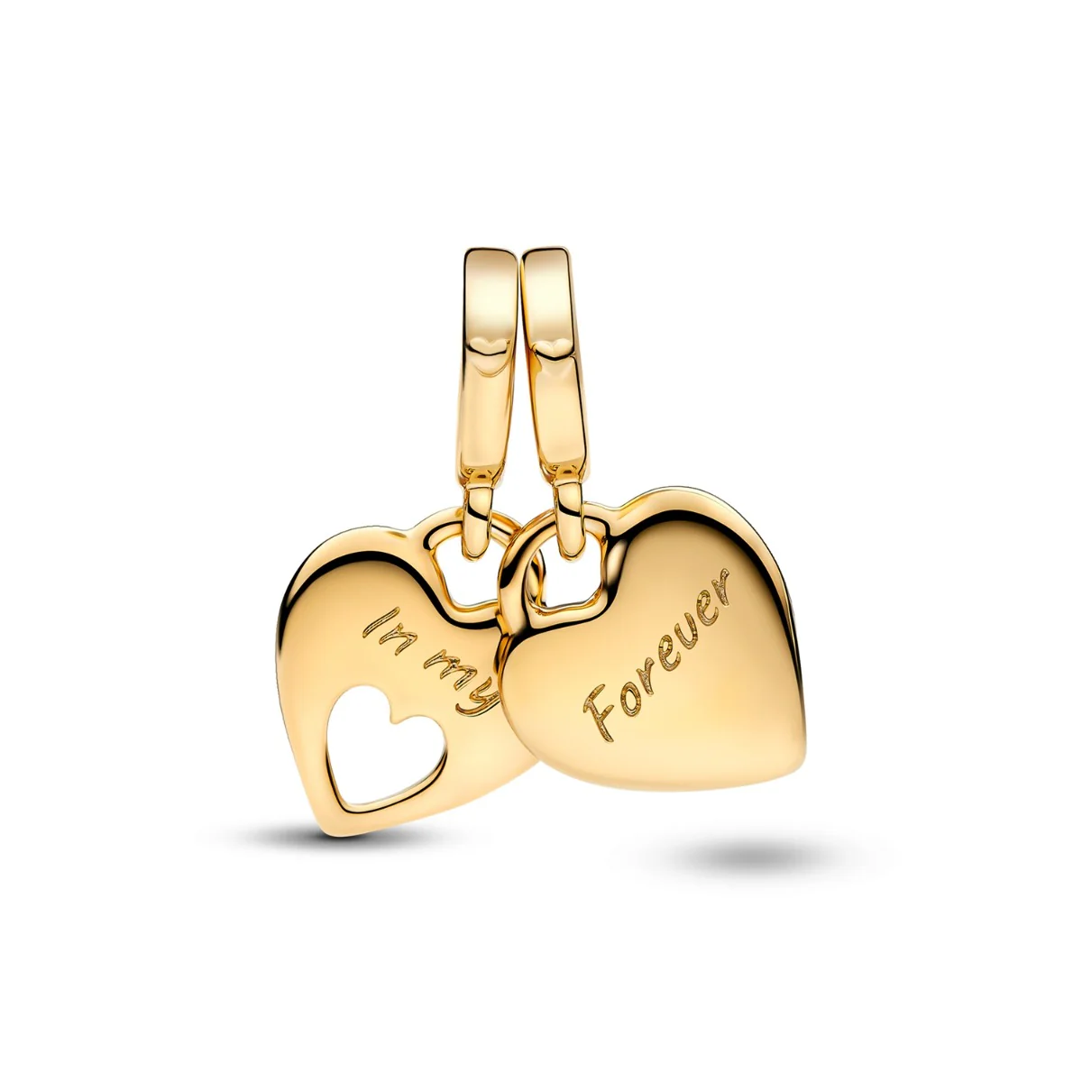Pandora Moments 14 Karat Gold Plated Mother & Daughter Charms 769187C01 - Image 4