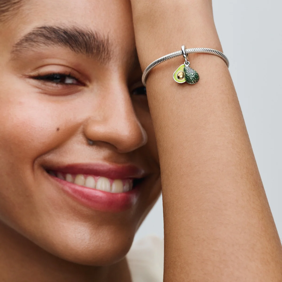 Pandora Moments 925 Sterling Silver Avocado Charm with Gold Plating 763405C01 - Image 3