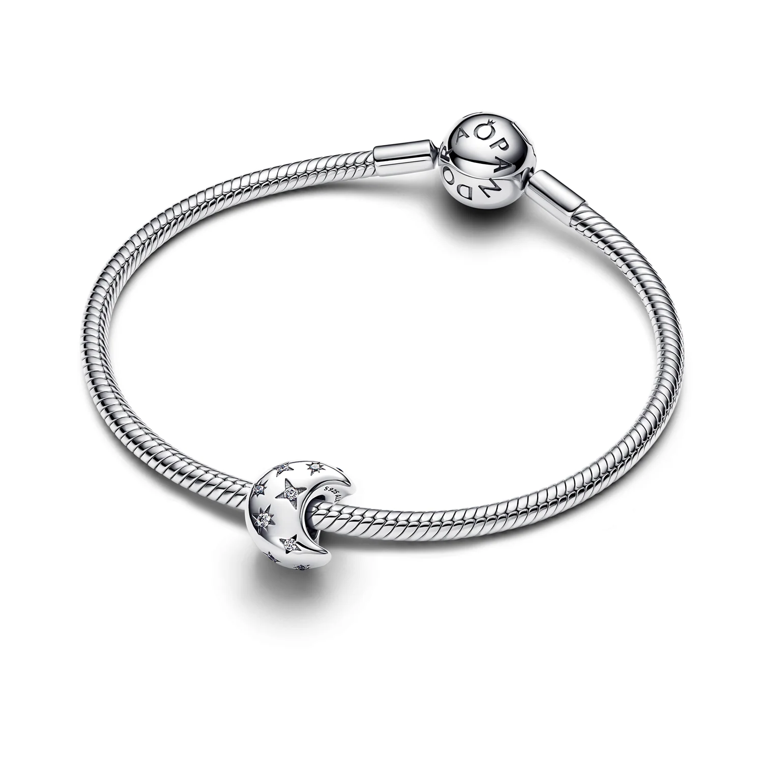 Pandora Moments 925 Sterling Silver Crescent Moon Charm 794254C01 - Image 4