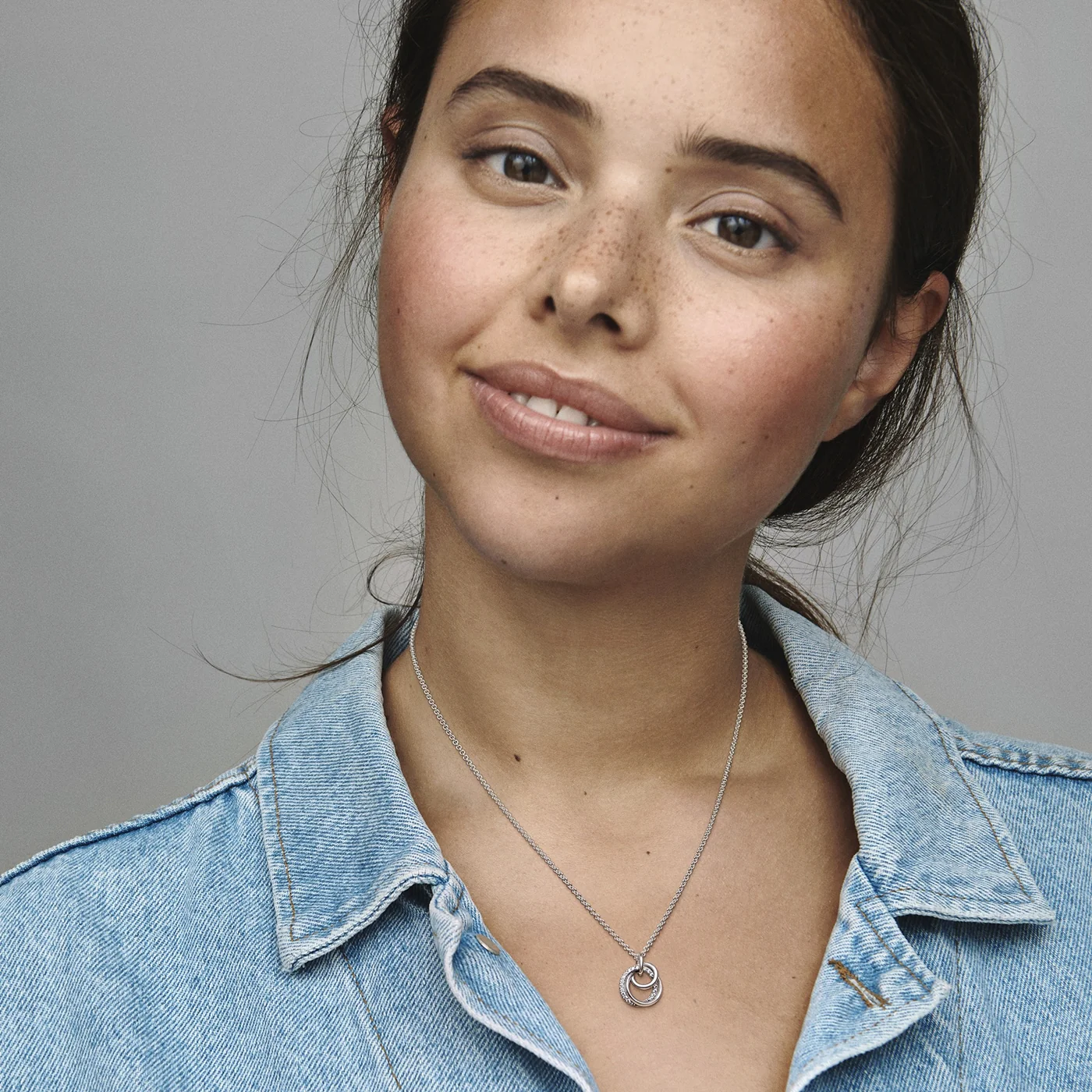 Pandora Moments 925 Sterling Silver Family Always Encircled Pendant Necklace 391455C01-60 (Length: 60.00 cm) - Image 2