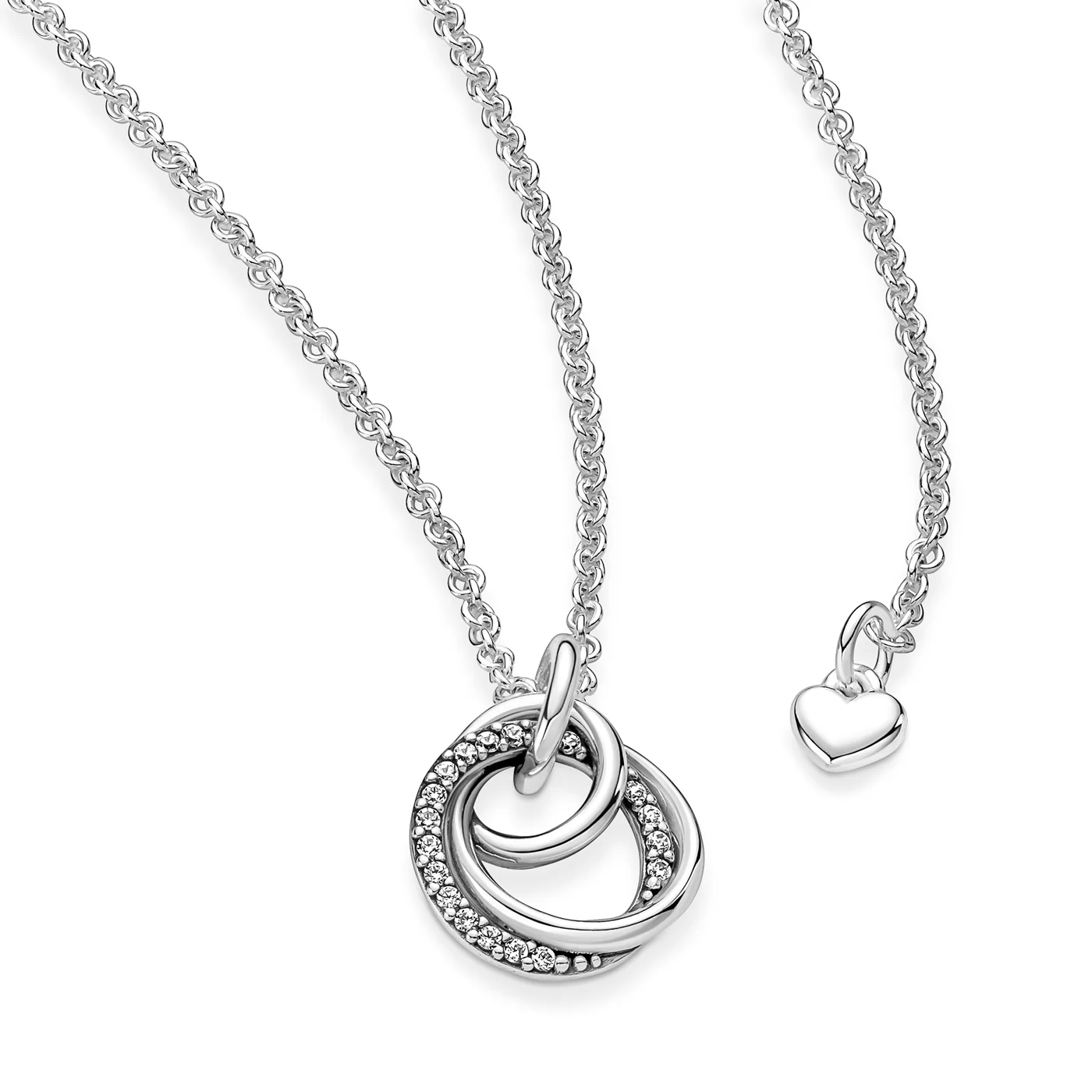 Pandora Moments 925 Sterling Silver Family Always Encircled Pendant Necklace 391455C01-60 (Length: 60.00 cm) - Image 6