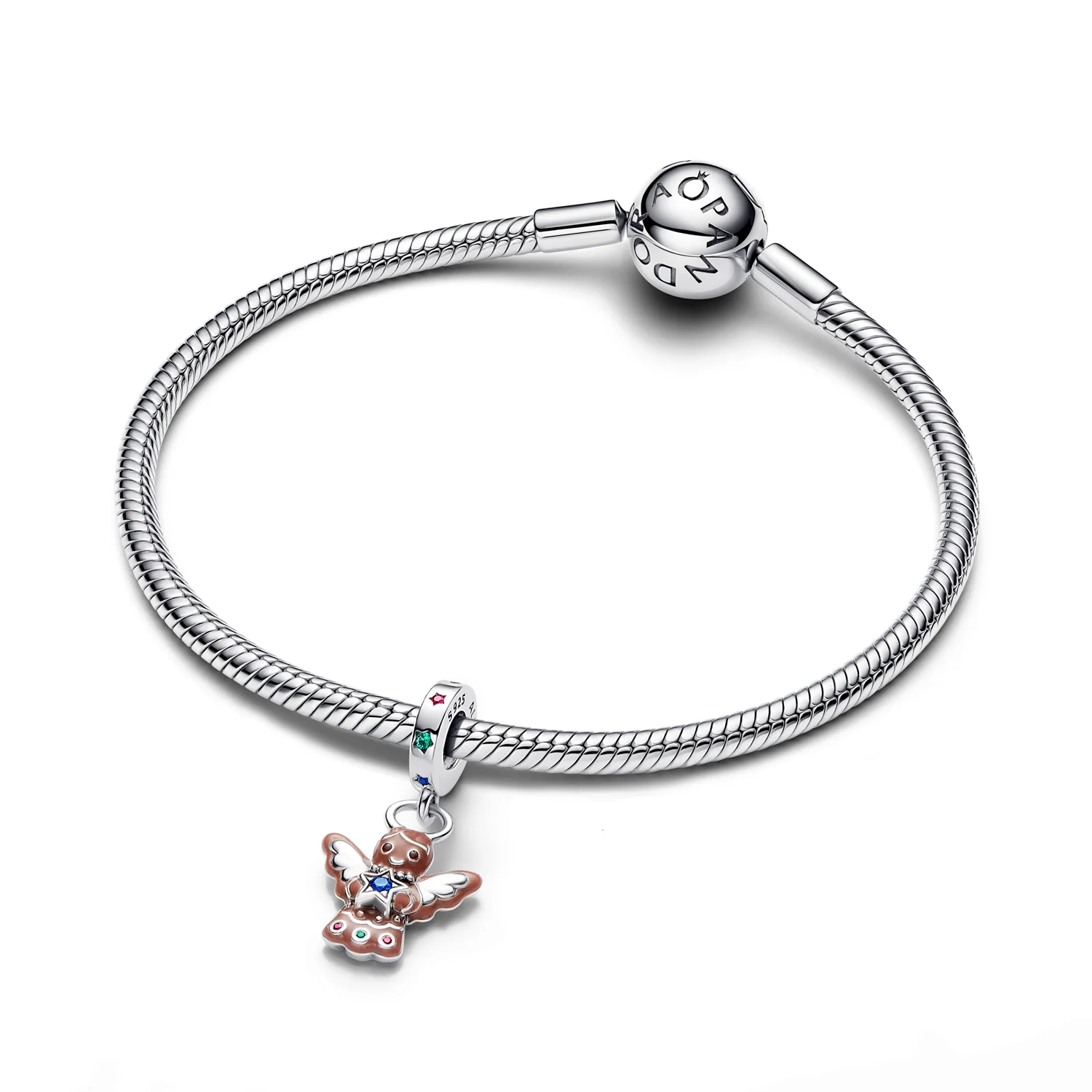 Pandora Moments 925 Sterling Silver Gingerbread Angel Dangle Charm 794247C01 - Image 4