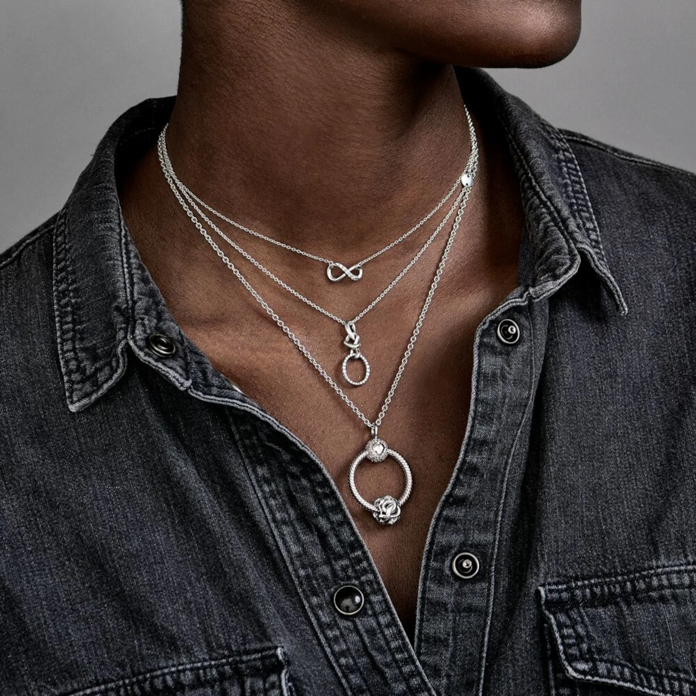 Pandora Moments 925 Sterling Silver Infinity Necklace 398821C01-50 (Length: 50.00 cm) - Image 2