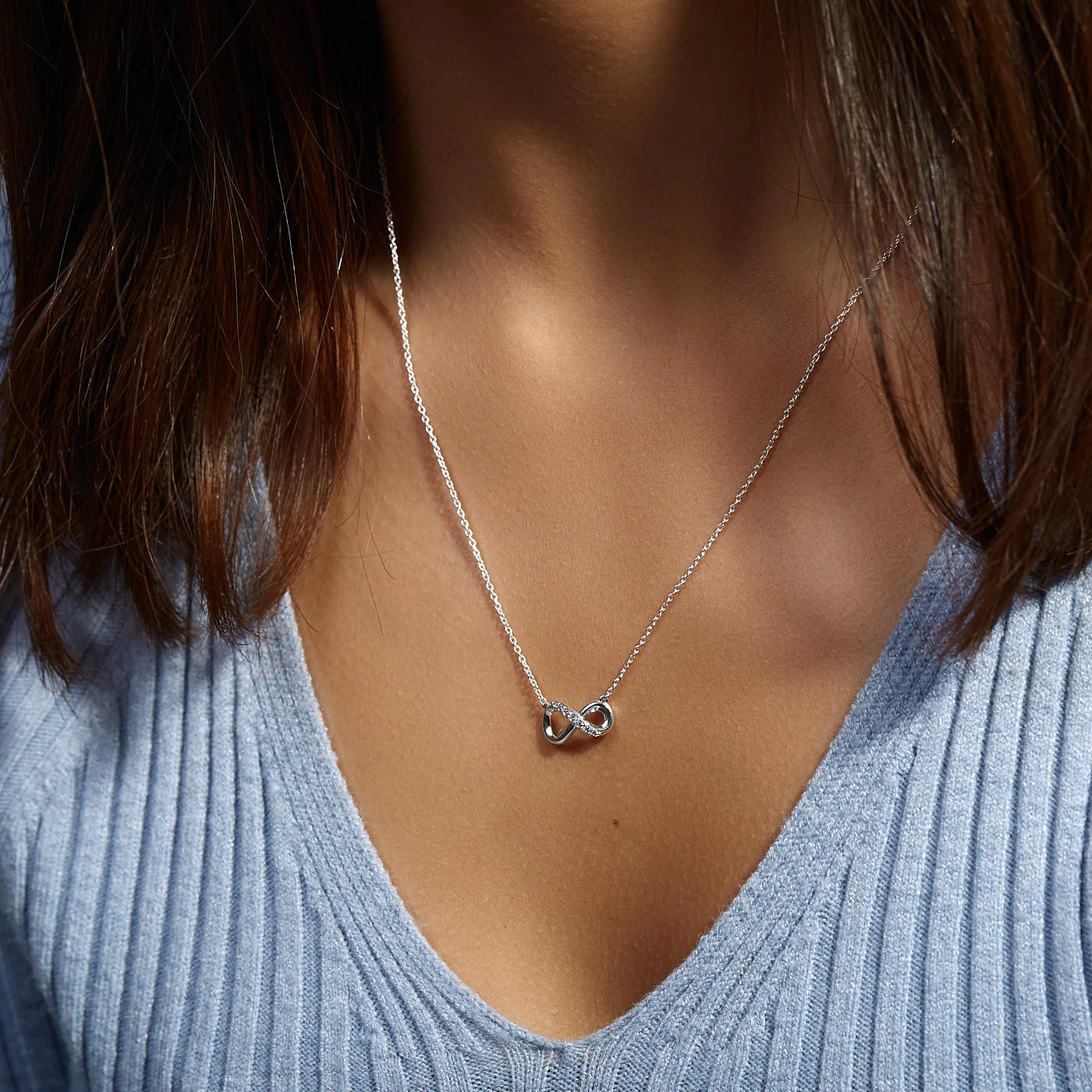 Pandora Moments 925 Sterling Silver Infinity Necklace 398821C01-50 (Length: 50.00 cm) - Image 4
