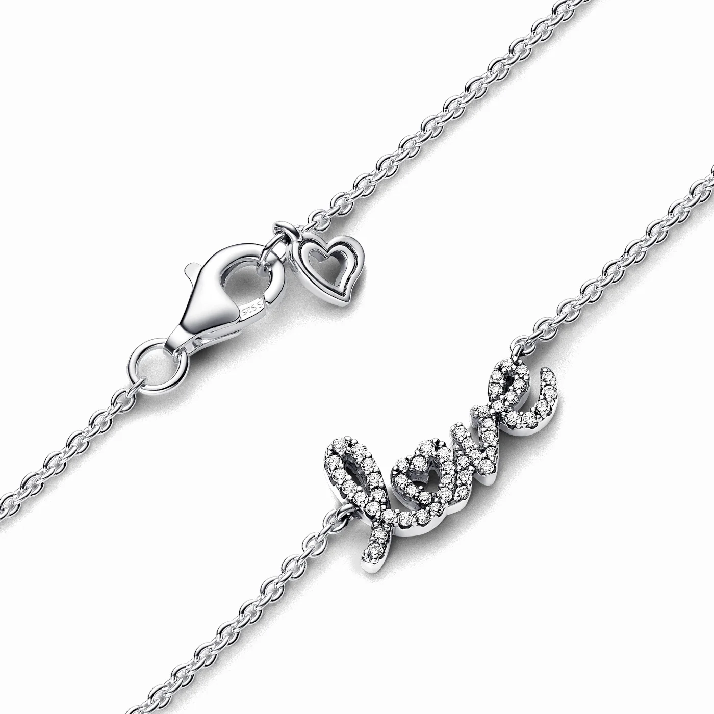 Pandora Moments 925 Sterling Silver Love Necklace 393076C01-45 - Image 3