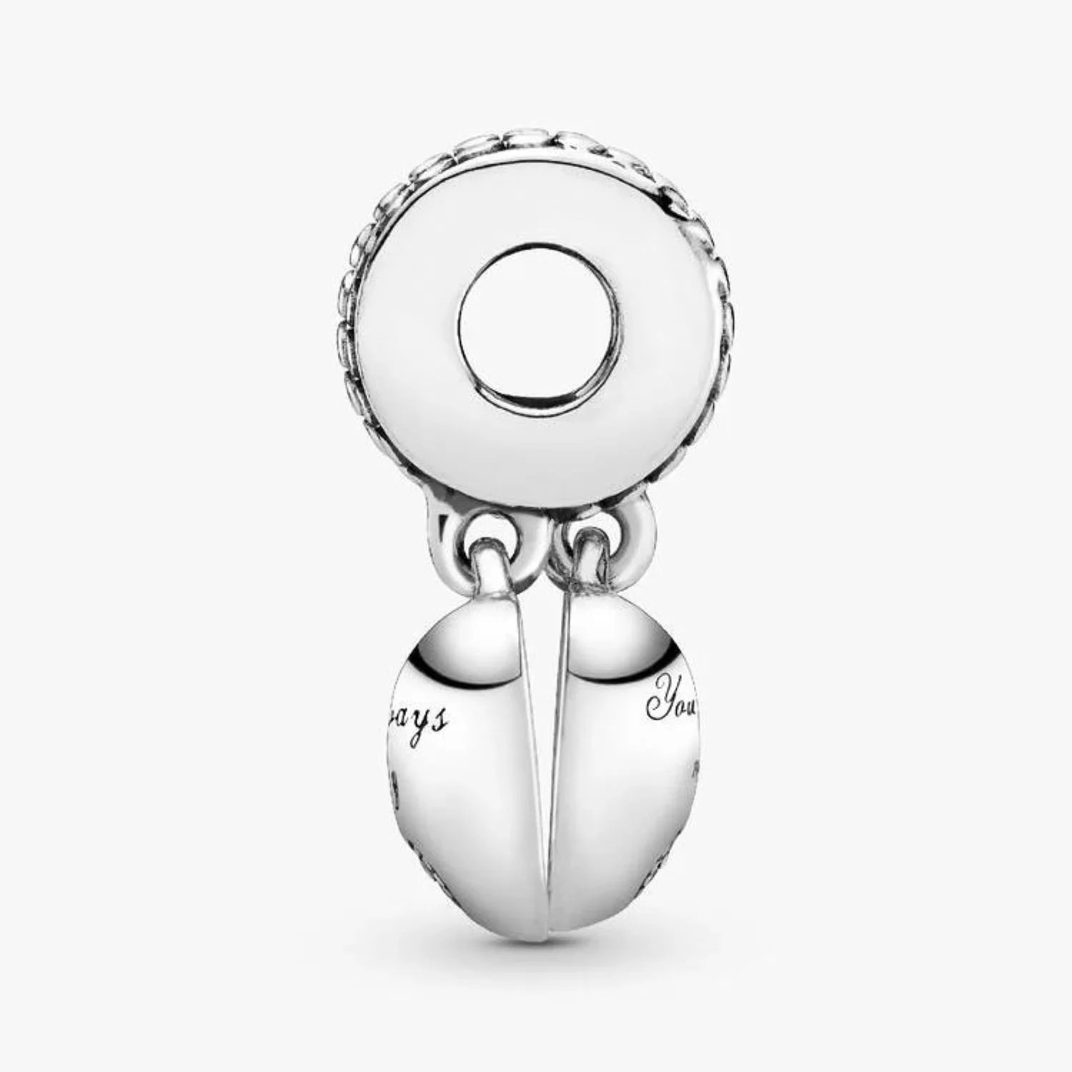 Pandora Moments 925 Sterling Silver Mother & Daughter Hearts Dangle Charm 792072EN40 - Image 4
