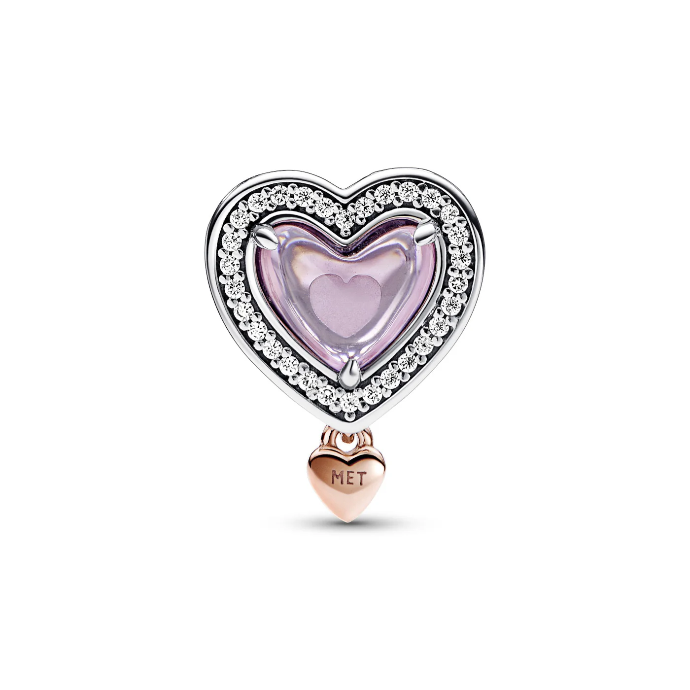 Pandora Moments 925 Sterling Silver Mum & Heart Charm 782653C01with14K RoseGold Plating - Image 5