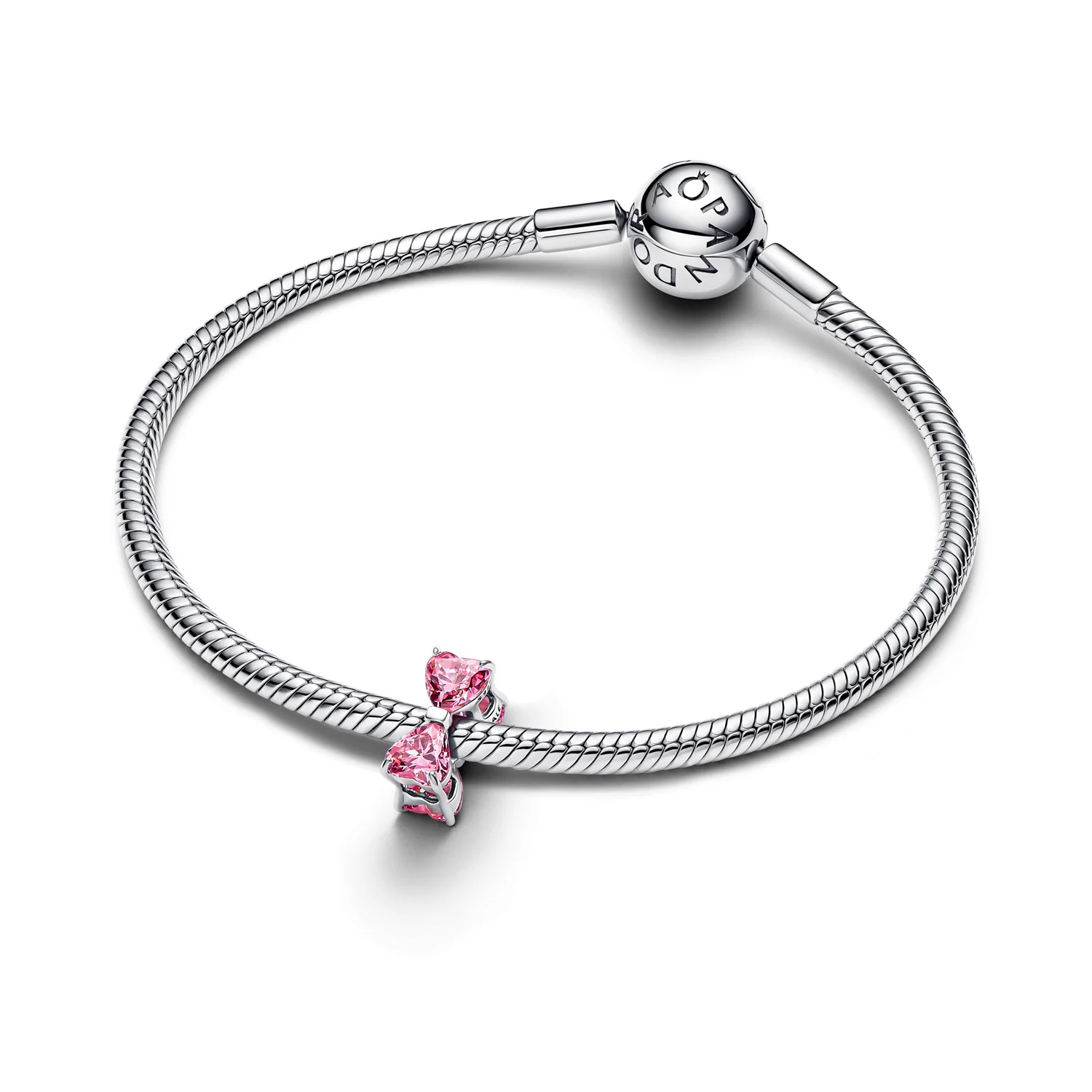 Pandora Moments 925 Sterling Silver Pink Bow Charm 794253C01 - Image 4