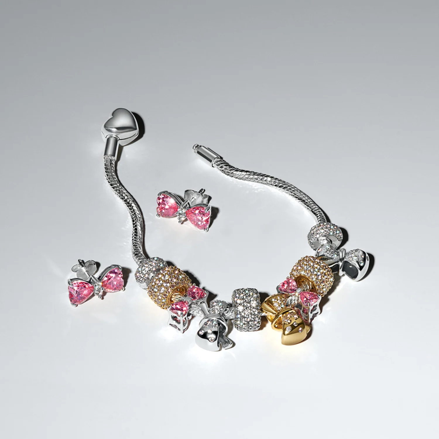 Pandora Moments 925 Sterling Silver Pink Bow Charm 794253C01 - Image 5