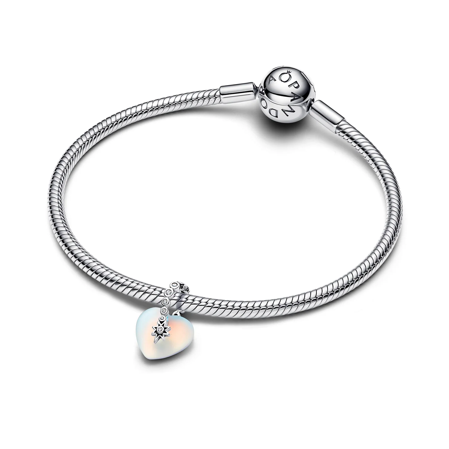 Pandora Moments 925 Sterling Silver Shooting Star & Heart Dangle Charm 794143C01 - Image 4