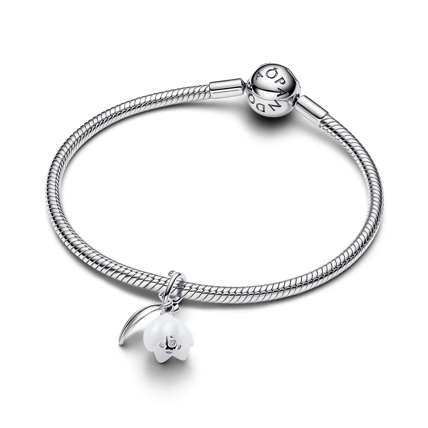 Pandora Moments 925 Sterling Silver Snowdrop Flower Dangle Charm 794239C01 - Image 4