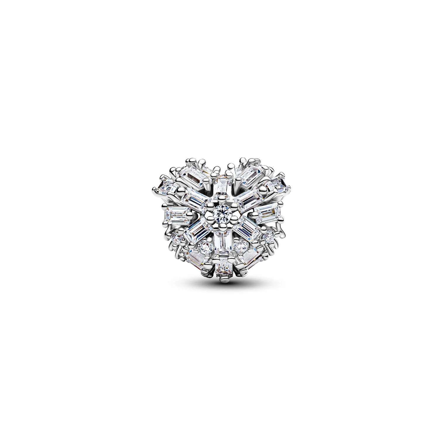 Pandora Moments 925 Sterling Silver Sparkling Heart Charm 794240C01 - Image 3