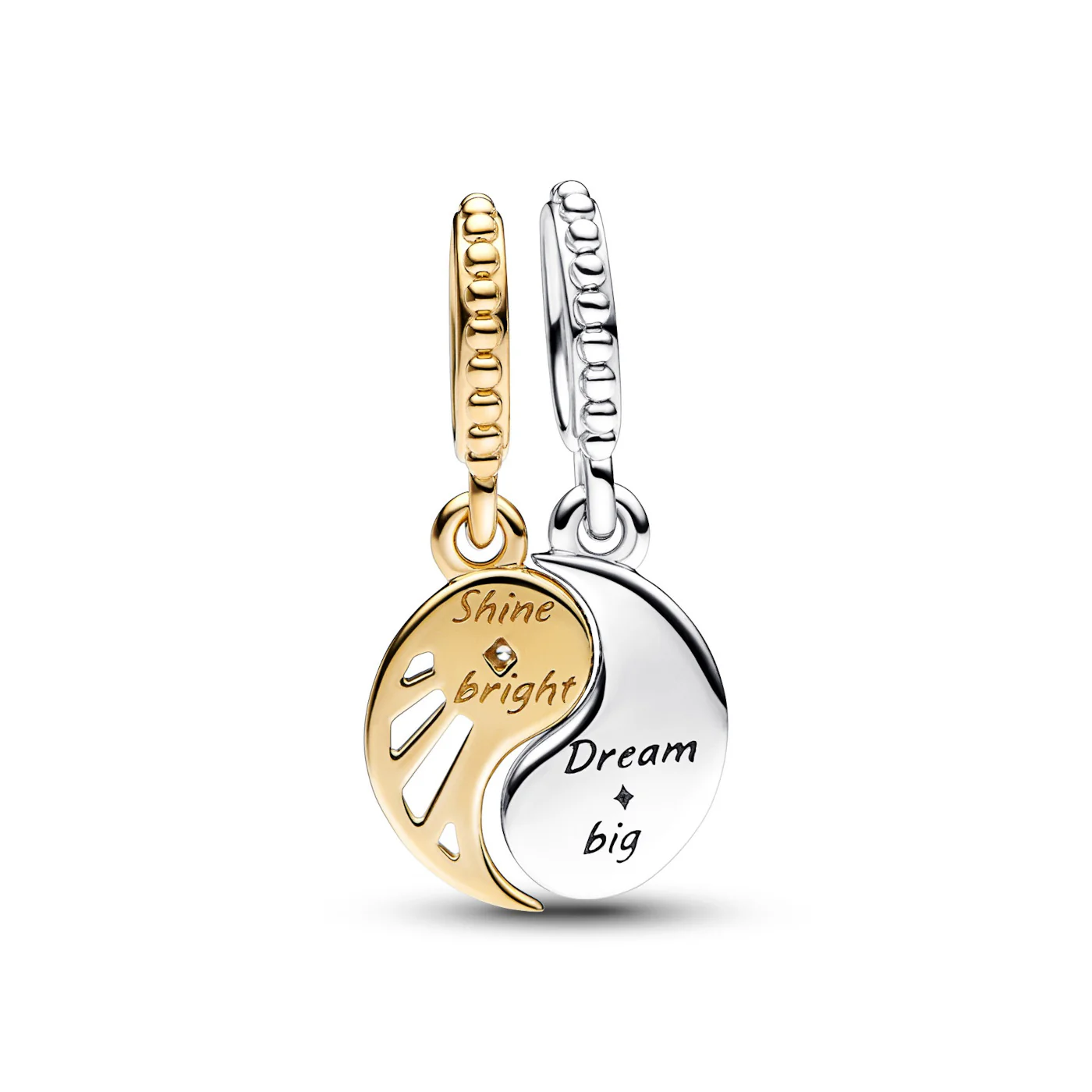 Pandora Moments 925 Sterling Silver Yin And Yang Charm 762678C01with14 Carat Gold Plating - Image 5