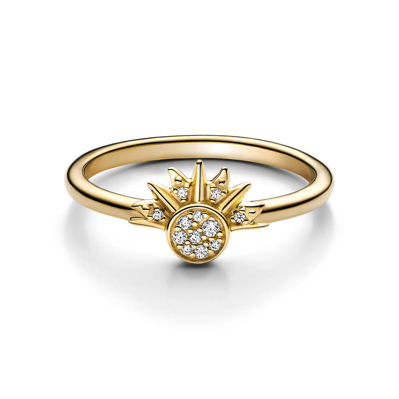 Pandora Moments Celestial Sun Ring 162674C01-58with14 Carat Gold Plating - Image 5