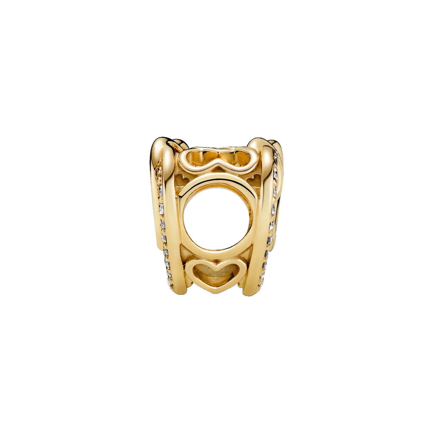 Pandora Moments Gold-coloured Entwined Hearts Charm with 14 Carat Gold Plating 769270C01 - Image 4