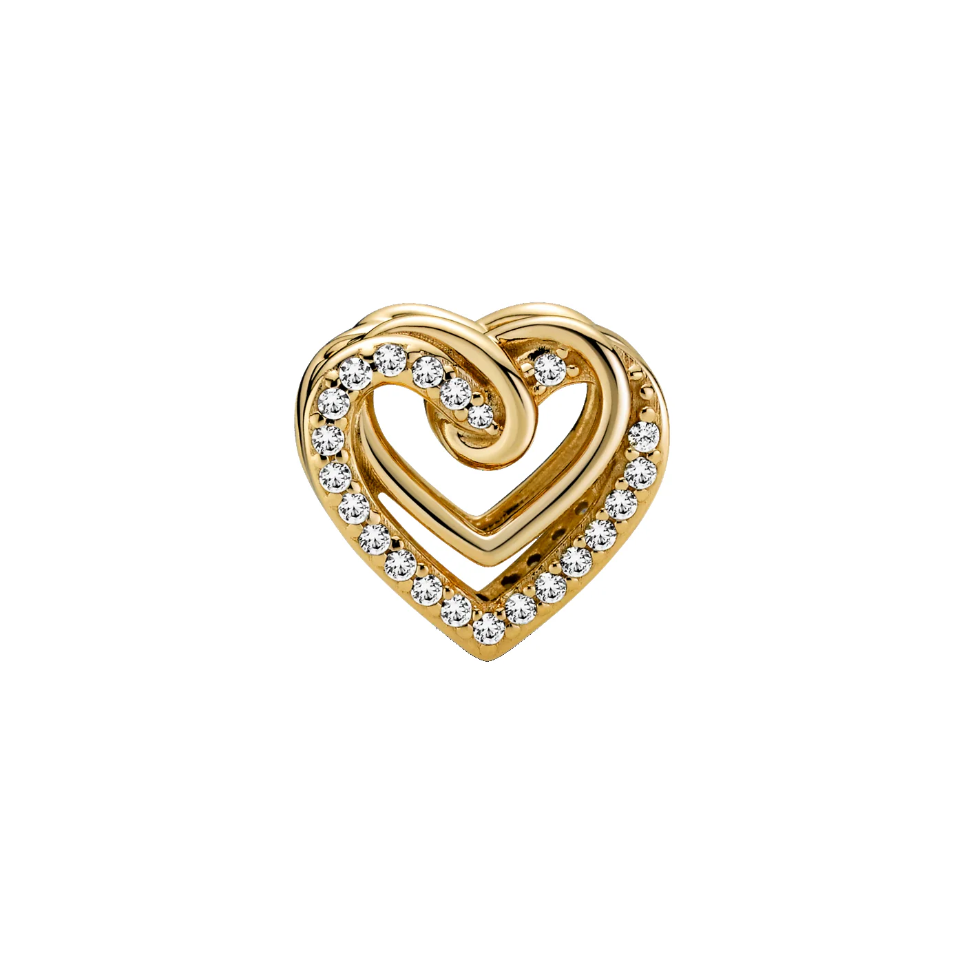 Pandora Moments Gold-coloured Entwined Hearts Charm with 14 Carat Gold Plating 769270C01 - Image 5