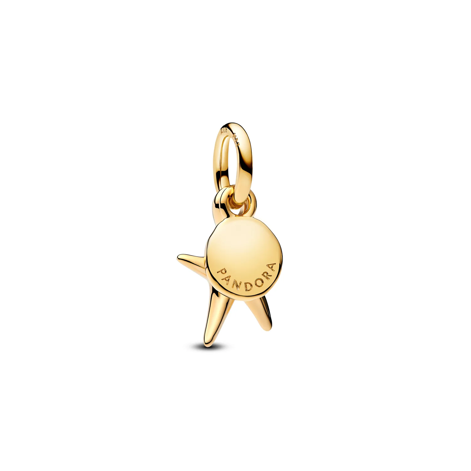 Pandora Moments Gold Plated Starfish Double Dangle Charm 763892C01 - Image 3