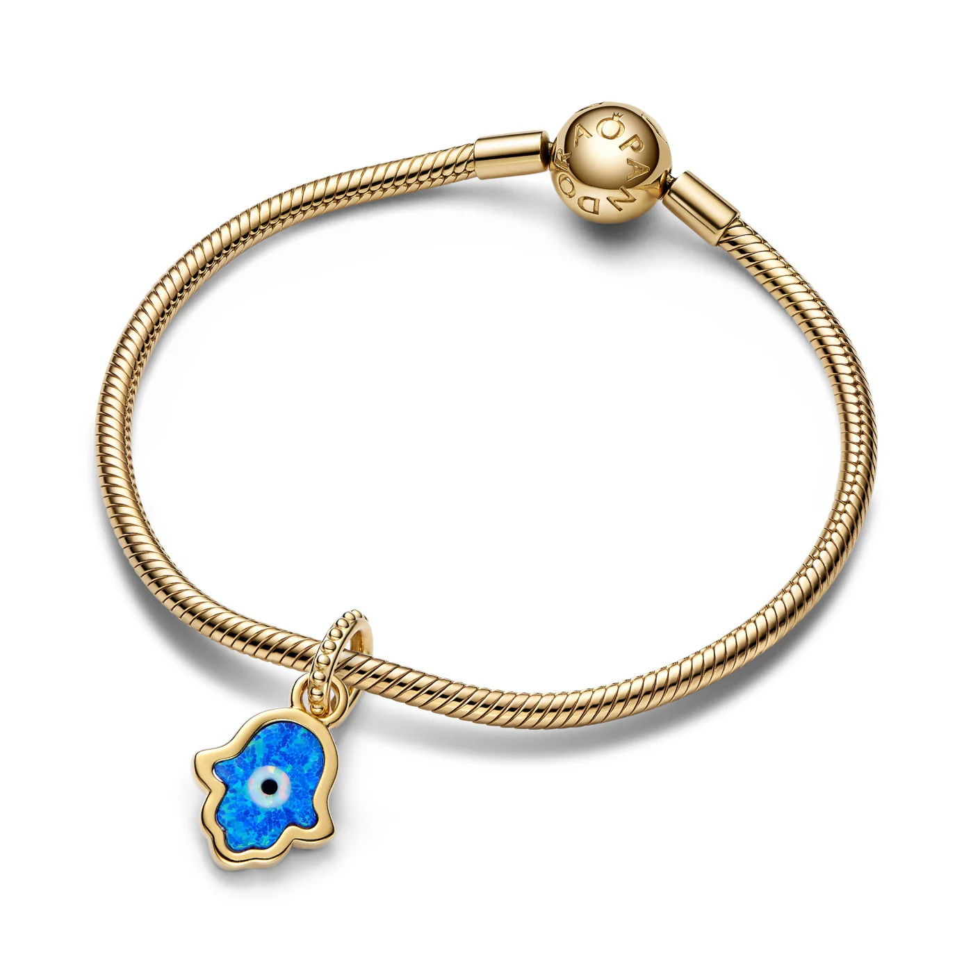 Pandora Moments Hamsa Hand Charm 762699C01with14 Carat Gold Plating - Image 4